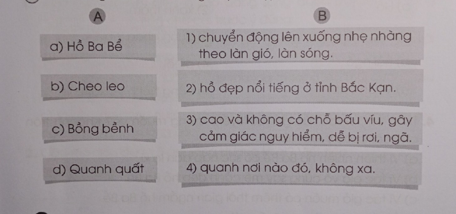 Trên hồ Ba Bể trang 3, 4 Vở bài tập Tiếng Việt lớp 3 Tập 2 - Cánh diều (ảnh 1)