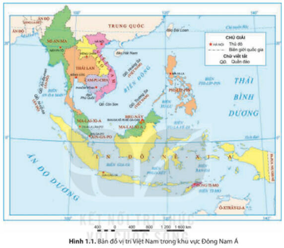 Lý thuyết Địa lí 8 Bài 1 (Kết nối tri thức): Vị trí địa lí và phạm vi lãnh thổ Việt Nam (ảnh 1)