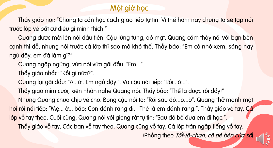 Giáo án điện tử Một giờ học| Bài giảng PPT Tiếng Việt lớp 2 Kết nối tri thức (ảnh 1)