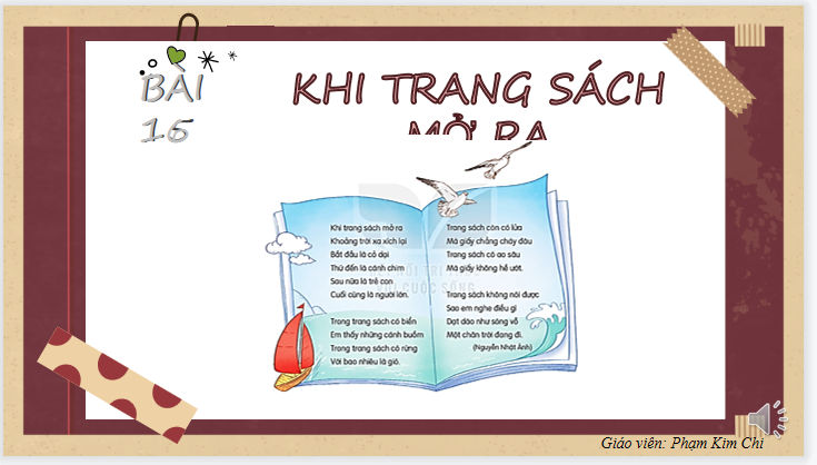 Giáo án điện tử Khi trang sách mở ra| Bài giảng PPT Tiếng Việt lớp 2 Kết nối tri thức (ảnh 1)