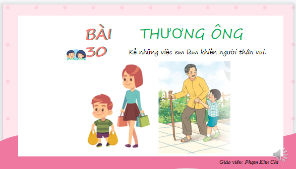 Giáo án điện tử Thương ông| Bài giảng PPT Tiếng Việt lớp 2 Kết nối tri thức (ảnh 1)