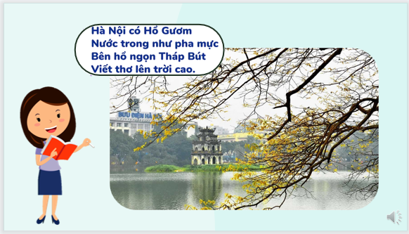 Giáo án điện tử Hồ Gươm| Bài giảng PPT Tiếng Việt lớp 2 Kết nối tri thức (ảnh 1)