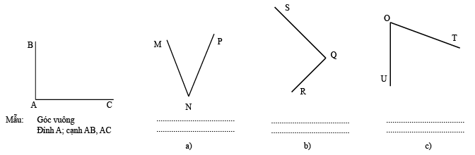 Bài tập Góc vuông - Góc không vuông lớp 3 (ảnh 1)