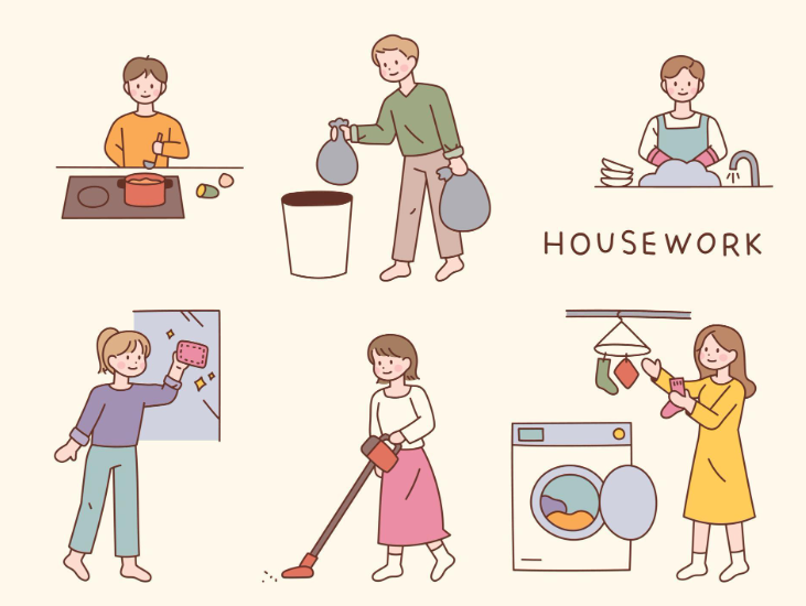 TOP 10 Đoạn văn Write a paragraph about how people in your family share housework (siêu hay) (ảnh 1)