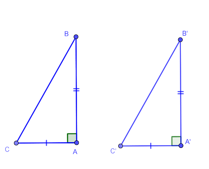  Các trường hợp bằng nhau của hai tam giác vuông và cách giải - Toán lớp 7