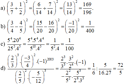 Các dạng toán về Lũy thừa của số hữu tỉ và cách giải - Toán lớp 7