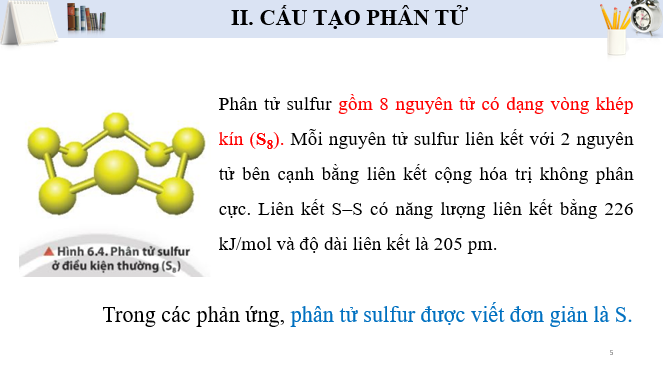 Giáo án điện tử Sulfur và sulfur dioxide | Bài giảng PPT Hóa 11 Chân trời sáng tạo (ảnh 1)