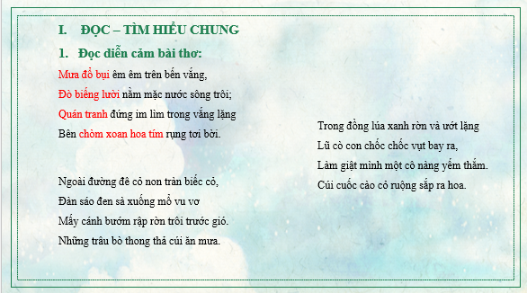 Giáo án điện tử Chiều xuân | Bài giảng PPT Ngữ văn 11 Chân trời sáng tạo (ảnh 1)