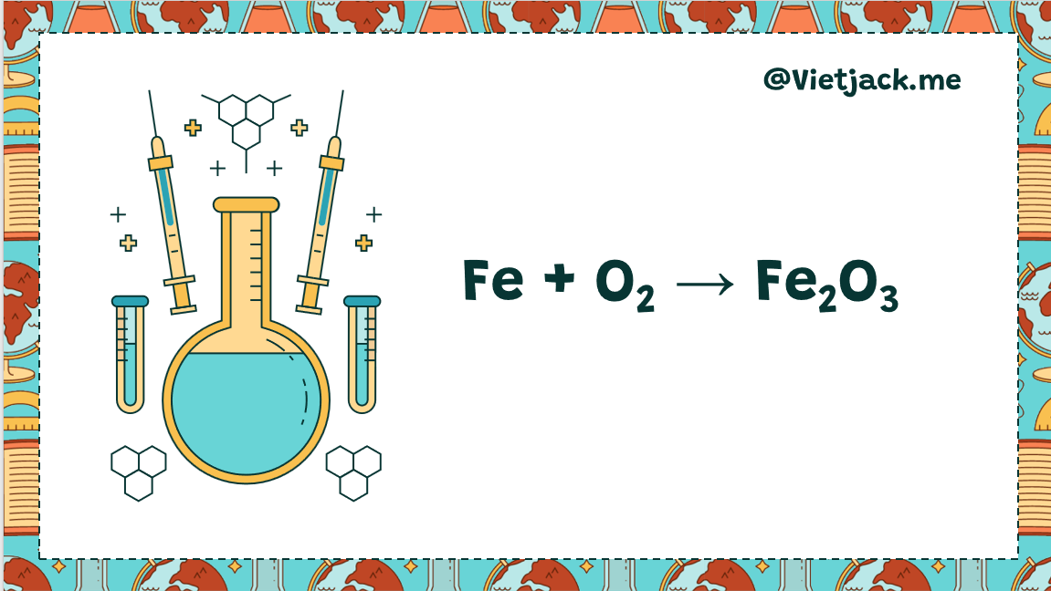 Fe + O2 → Fe2O3 | Fe ra Fe2O3 (ảnh 1)