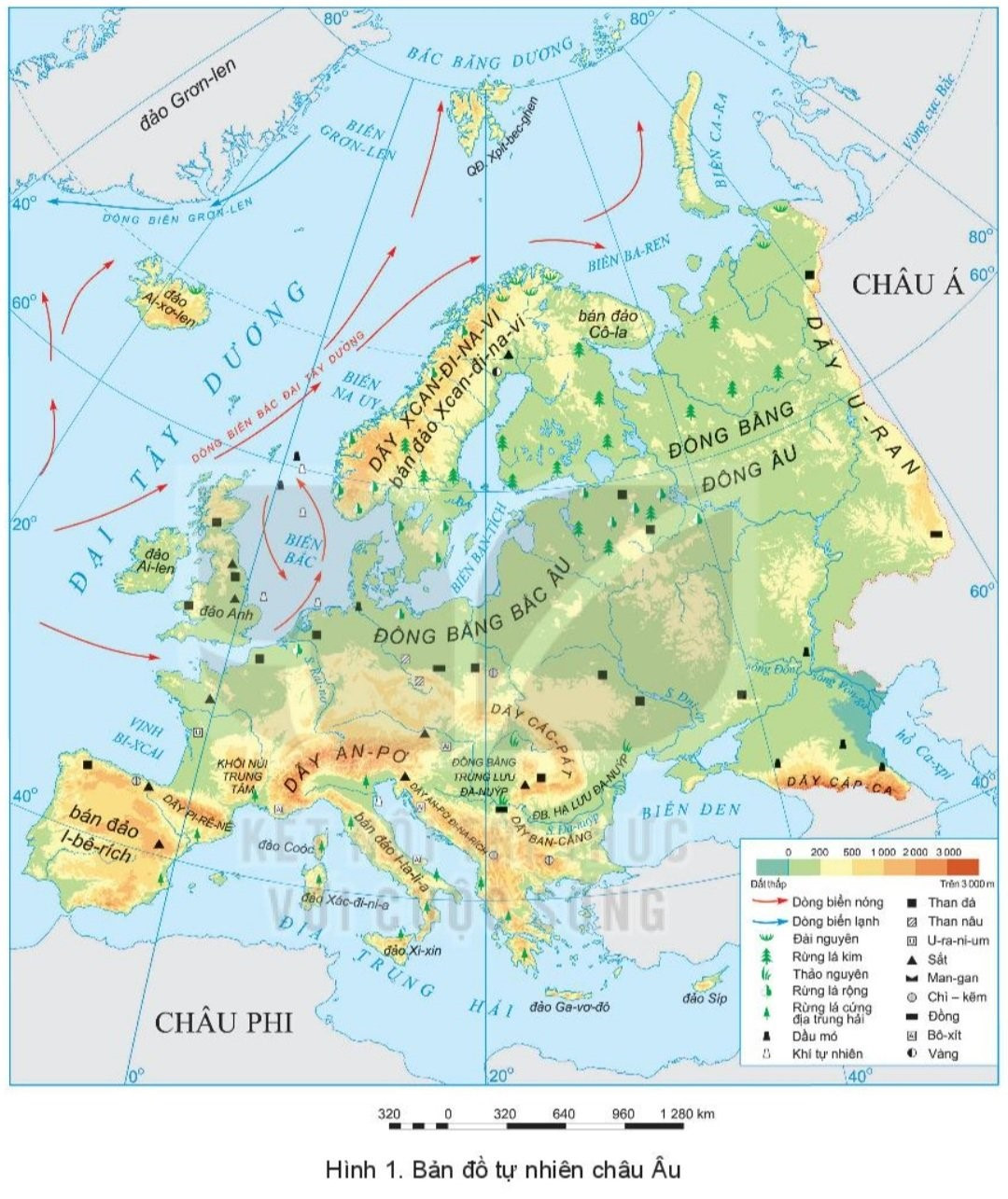 Lý thuyết Địa Lí 7 Bài 1: Vị trí đặc điểm tự nhiên Châu Âu - Kết nối tri thức (ảnh 1)