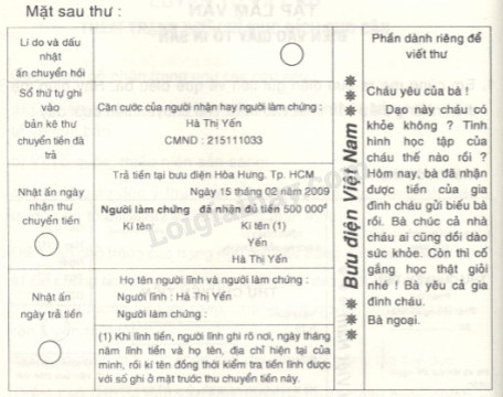 Vở bài tập Tiếng Việt lớp 4 trang 152 Tập làm văn - Điền vào giấy tờ in sẵn (ảnh 1)