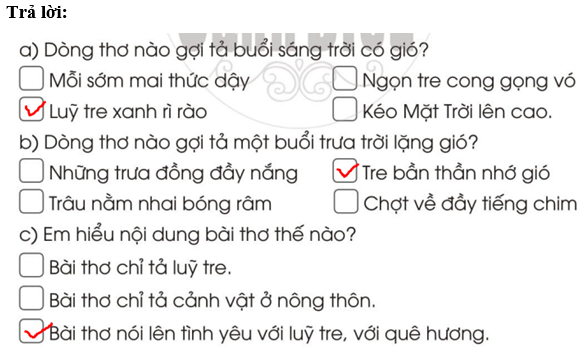 Vở bài tập Tiếng Việt lớp 2 trang 35, 36, 37, 38, 39 Bài 27: Ôn tập giữa học kì 2 – Cánh diều (ảnh 1)