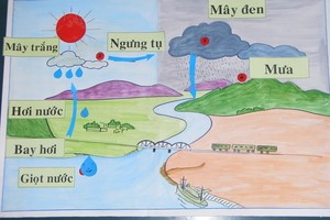 Vở bài tập Khoa học lớp 4 Bài 23: Sơ đồ vòng tuần hoàn của nước trong tự nhiên (ảnh 1)