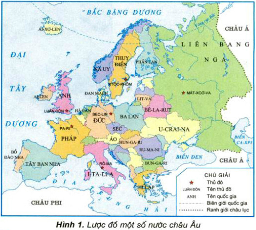 Vở bài tập Địa lí lớp 5 Bài 21: Một số nước châu Âu (ảnh 1)