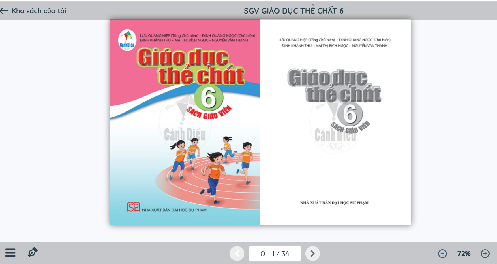 Xem trực tuyến và tải PDF sách Giáo dục thể chất Lớp 6 Cánh Diều  (ảnh 1)
