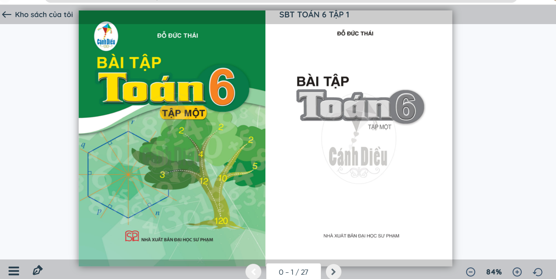 Xem trực tuyến và tải PDF sách Toán Lớp 6 Cánh Diều (ảnh 1)