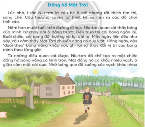 Tiếng Việt lớp 3 Tập 1 Bài 1: Đồng hồ mặt trời – Chân trời sáng tạo (ảnh 1)