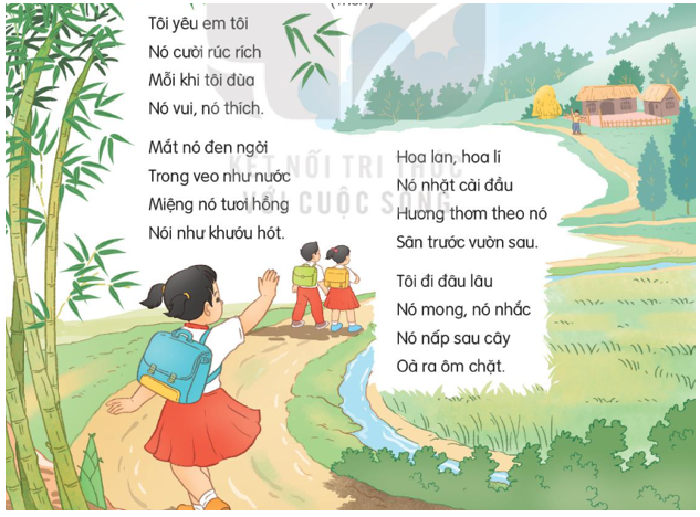 Tiếng Việt lớp 3 Tập 1 Bài 23: Tôi yêu em tôi – Kết nối tri thức (ảnh 1)