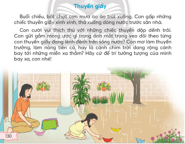 Tiếng Việt lớp 3 Tập 1 Bài 4: Thuyền giấy – Chân trời sáng tạo (ảnh 1)