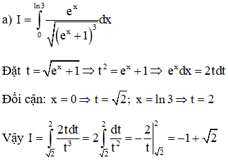 Công thức tính tích phân hàm mũ, logarit đầy đủ, chi tiết nhất - Toán lớp 12 (ảnh 1)