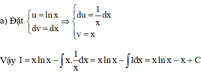 Công thức nguyên hàm hàm logarit đầy đủ, chi tiết nhất - Toán lớp 12 (ảnh 1)
