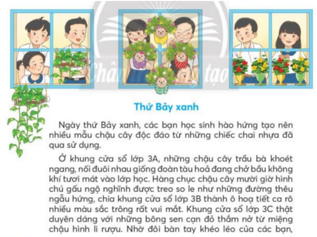 Tiếng Việt lớp 3 Tập 1 Bài 4: Thứ Bảy xanh – Chân trời sáng tạo (ảnh 1)