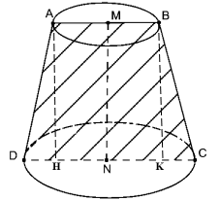 Công thức tính diện tích hình nón cụt đầy đủ nhất ( diện tích xung quanh, toàn phần, đáy) - Toán lớp 12 (ảnh 1)