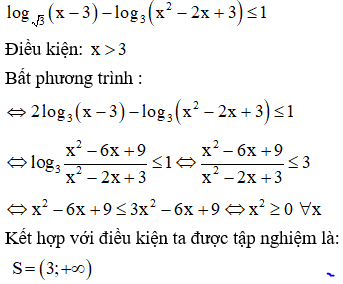 Công thức giải bất phương trình lôgarit chi tiết nhất - Toán lớp 12 (ảnh 1)