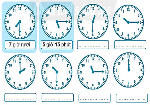 Vở bài tập Toán lớp 2 trang 30, 31, 32, 33, 34 Giờ, phút, xem đồng hồ  – Chân trời sáng tạo (ảnh 1)