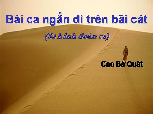 30 bài Cảm nhận về bài thơ Bài ca ngắn đi trên bãi cát của Cao Bá Quát  (ảnh 1)
