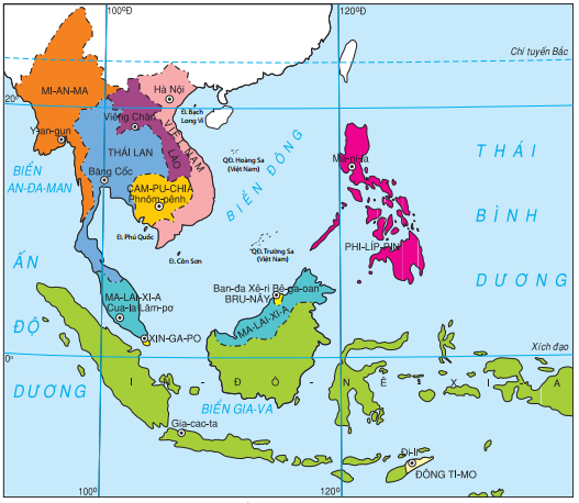 Lý thuyết Đặc điểm dân cư, xã hội Đông Nam Á | Địa lí lớp 8 (ảnh 1)