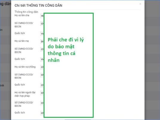 chi tiết thông tin công dân