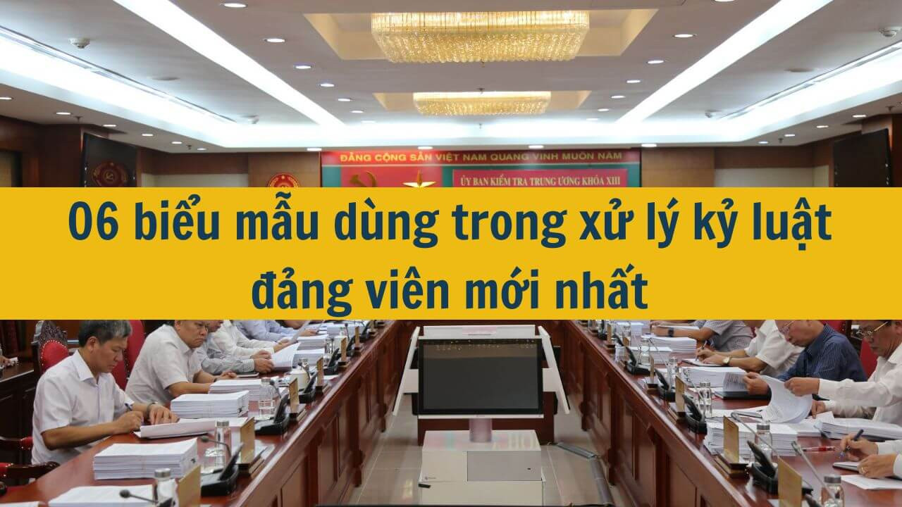 06 biểu mẫu d&ugrave;ng trong xử l&yacute; kỷ luật đảng vi&ecirc;n mới nhất 2025