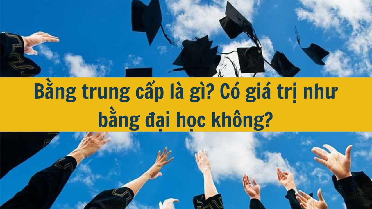 Bằng trung cấp l&agrave; g&igrave;? C&oacute; gi&aacute; trị như bằng đại học kh&ocirc;ng?