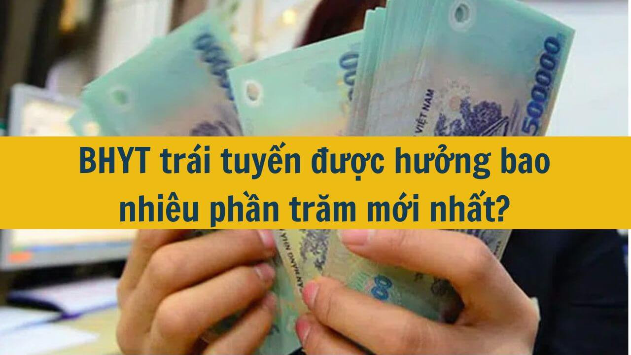 BHYT tr&aacute;i tuyến được hưởng bao nhi&ecirc;u phần trăm mới nhất 2025?