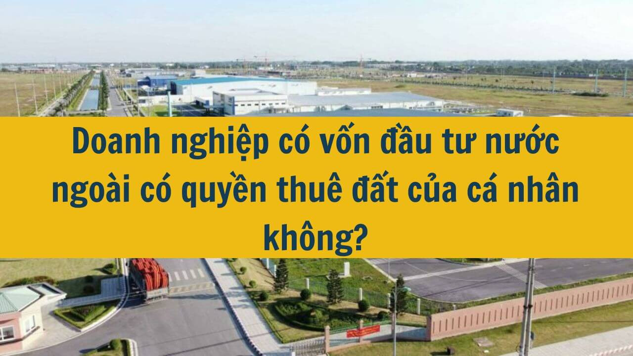 Doanh nghiệp c&oacute; vốn đầu tư nước ngo&agrave;i c&oacute; quyền thu&ecirc; đất của c&aacute; nh&acirc;n kh&ocirc;ng?