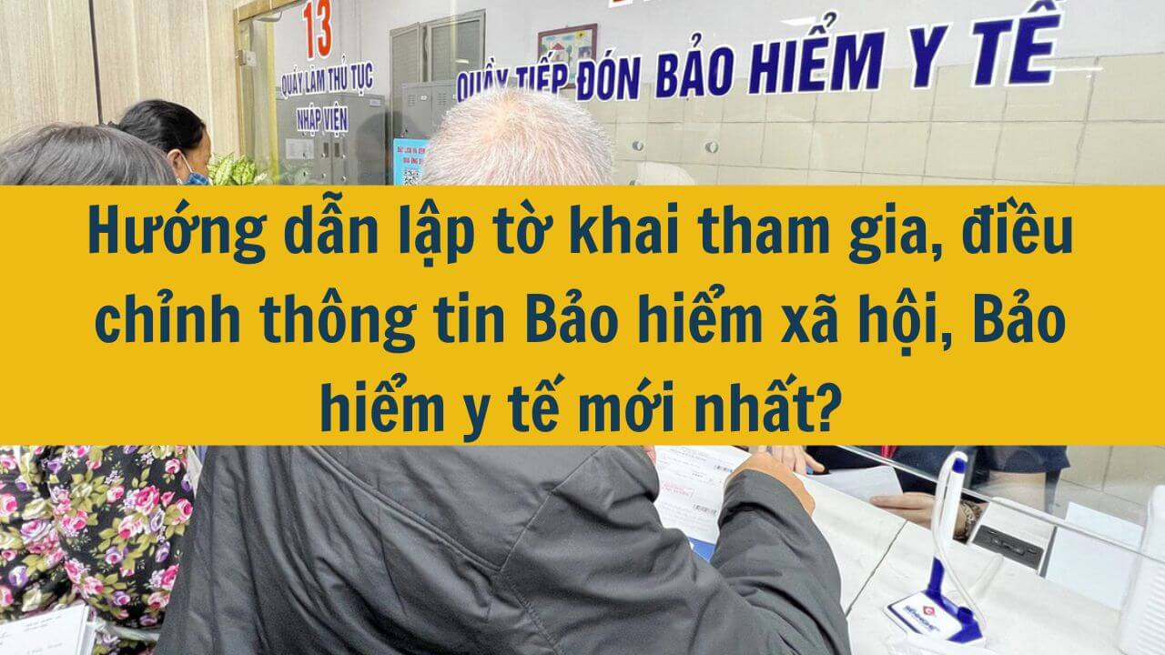 Hướng dẫn lập tờ khai tham gia, điều chỉnh th&ocirc;ng tin Bảo hiểm x&atilde; hội, Bảo hiểm y tế mới nhất năm 2025?