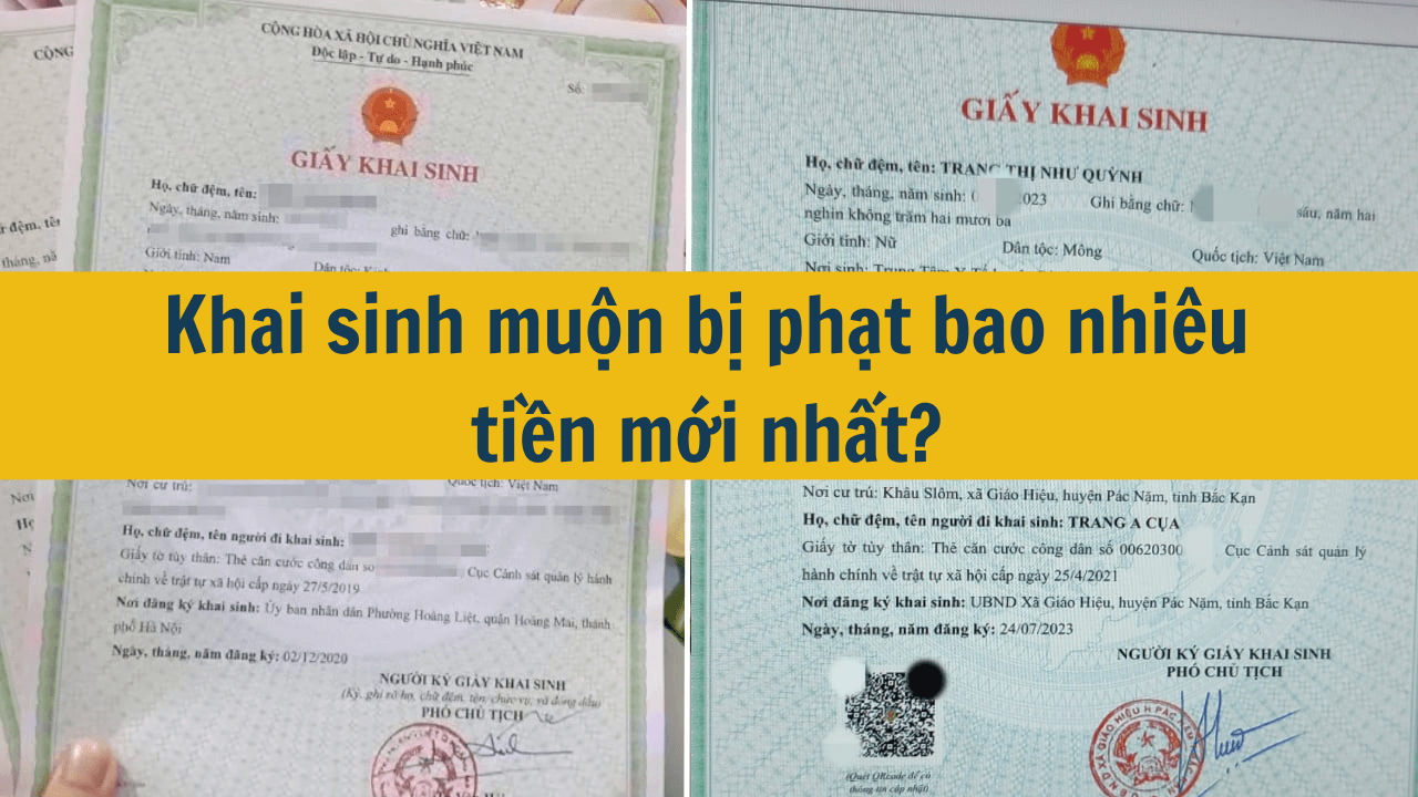 Khai sinh muộn bị phạt bao nhiêu tiền?