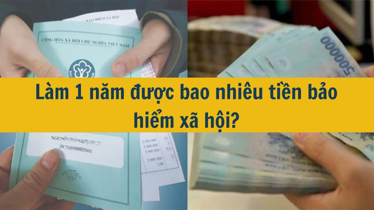 L&agrave;m 1 năm được bao nhi&ecirc;u tiền bảo hiểm x&atilde; hội?