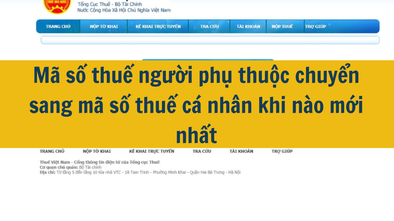 Mã số thuế người phụ thuộc chuyển sang mã số thuế cá nhân khi nào mới nhất 2025?