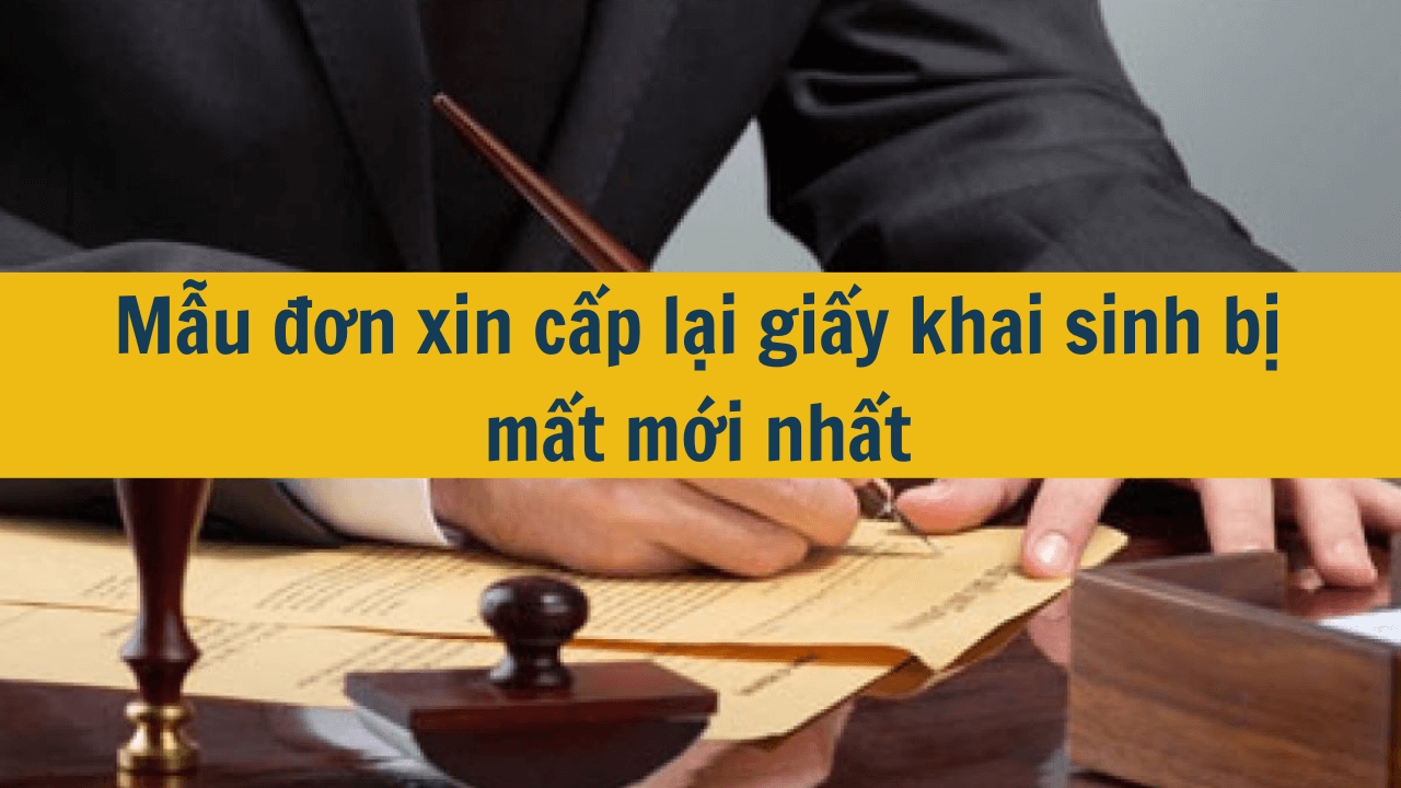 Mẫu đơn xin cấp lại giấy khai sinh bị mất mới nhất 2025