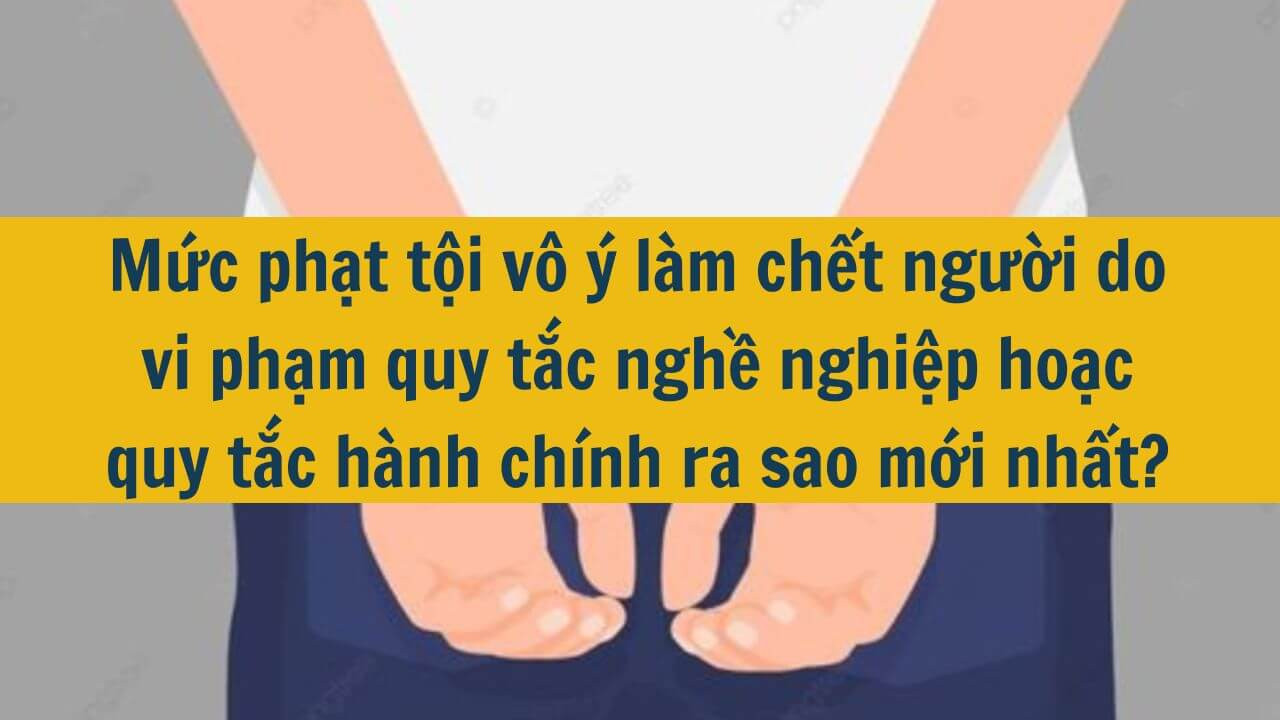 Mức phạt tội v&ocirc; &yacute; l&agrave;m chết người do vi phạm quy tắc nghề nghiệp hoặc quy tắc h&agrave;nh ch&iacute;nh ra sao mới nhất 2025?
