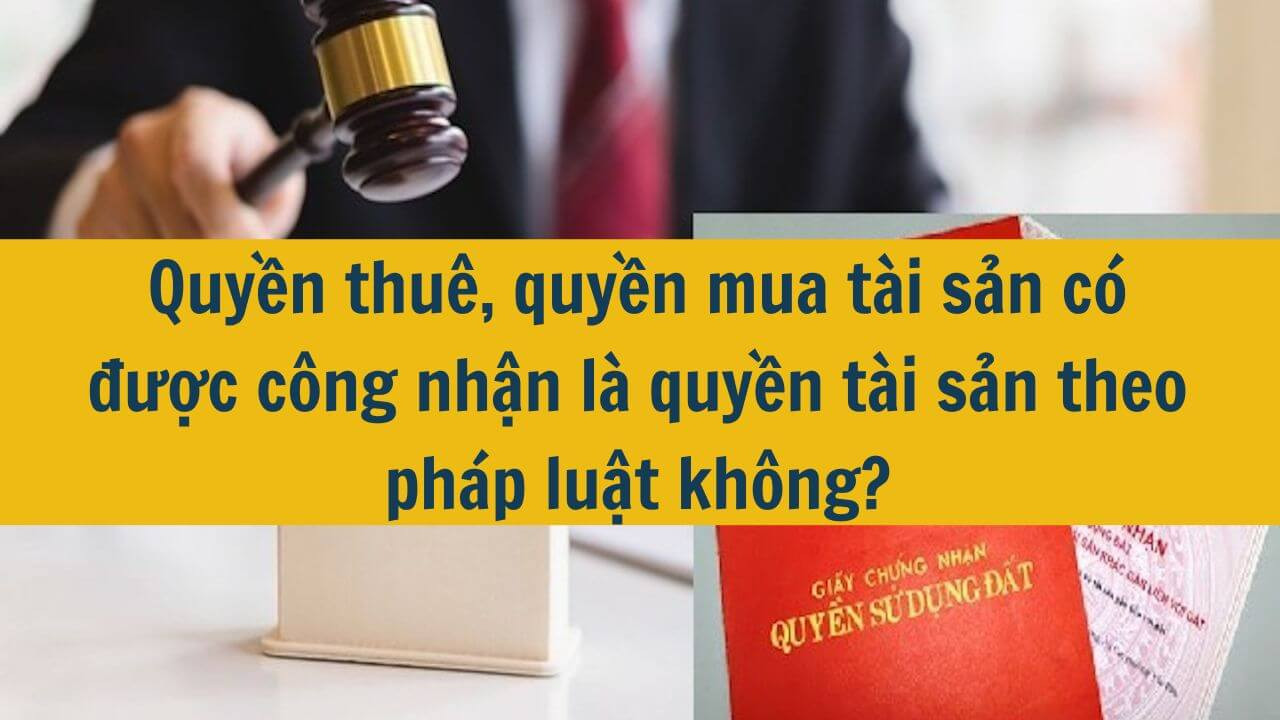 Quyền thu&ecirc;, quyền mua t&agrave;i sản c&oacute; được c&ocirc;ng nhận l&agrave; quyền t&agrave;i sản theo ph&aacute;p luật kh&ocirc;ng?