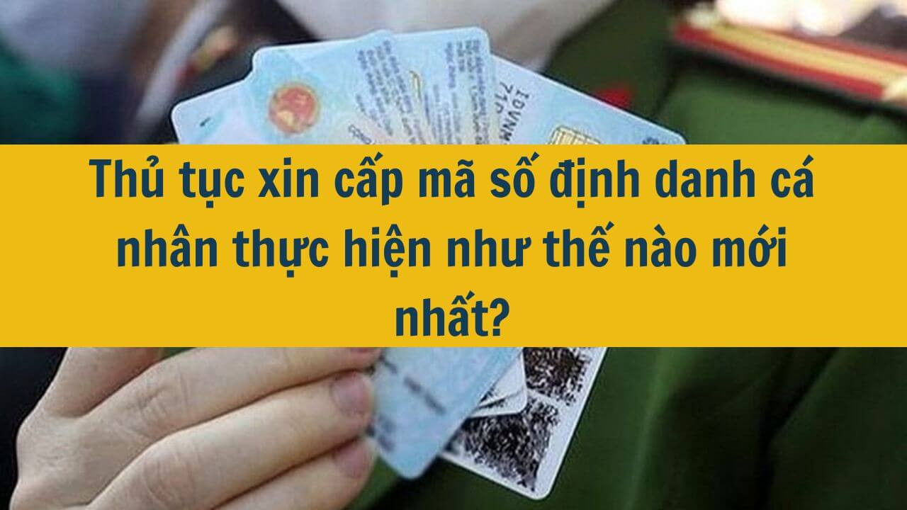 Thủ tục xin cấp mã số định danh cá nhân thực hiện như thế nào mới nhất 2025?