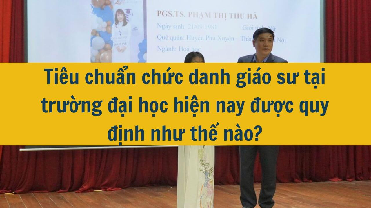 Ti&ecirc;u chuẩn chức danh gi&aacute;o sư tại trường đại học hiện nay được quy định như thế n&agrave;o?