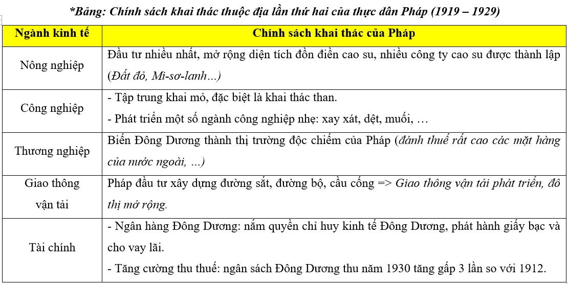 Tổng số vốn thực dân Pháp đầu tư vào Đông Dương từ 1924 - 1929 là (ảnh 1)