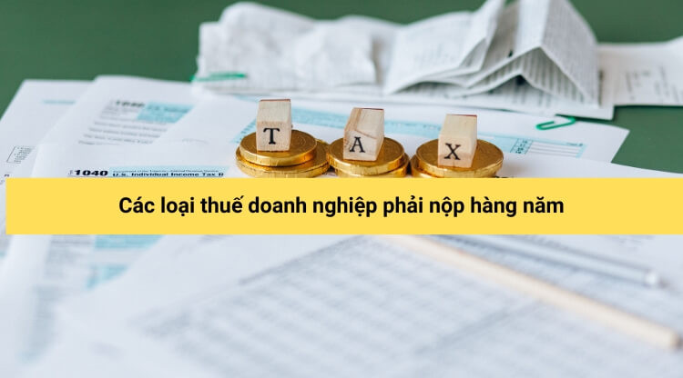 Các loại thuế doanh nghiệp phải nộp hàng năm