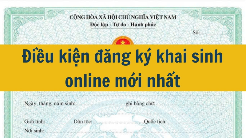 Điều kiện đăng ký khai sinh online mới nhất