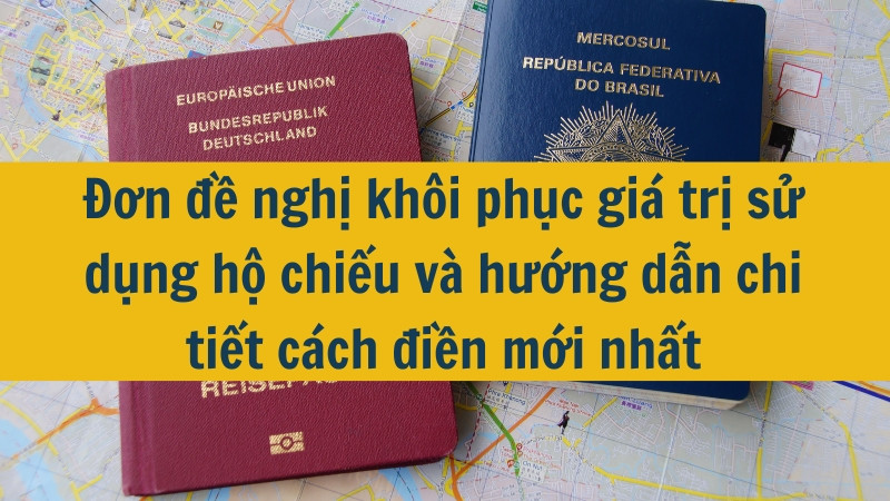 Đơn đề nghị khôi phục giá trị sử dụng hộ chiếu và hướng dẫn chi tiết cách điền mới nhất