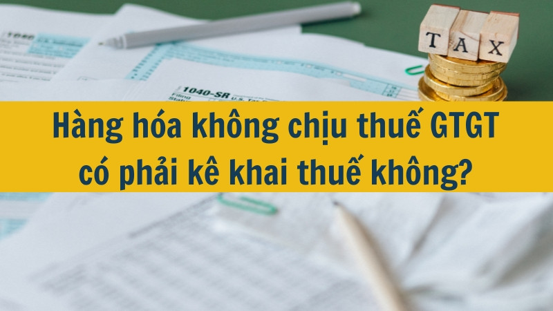 H&agrave;ng h&oacute;a kh&ocirc;ng chịu thuế GTGT c&oacute; phải k&ecirc; khai thuế kh&ocirc;ng?